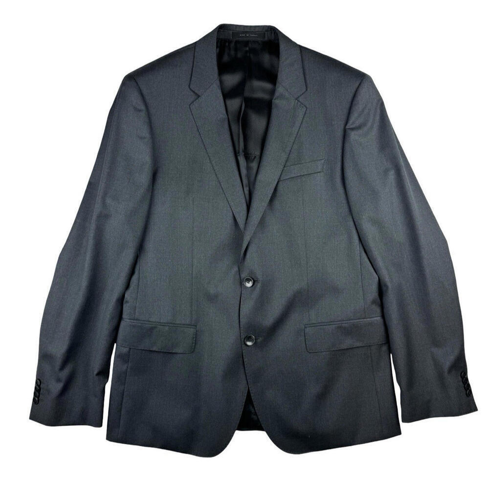 Hugo Boss Hayes_cyl Super 120's Wool Slim Fit Blazer Jacket Grey Size US 42 R